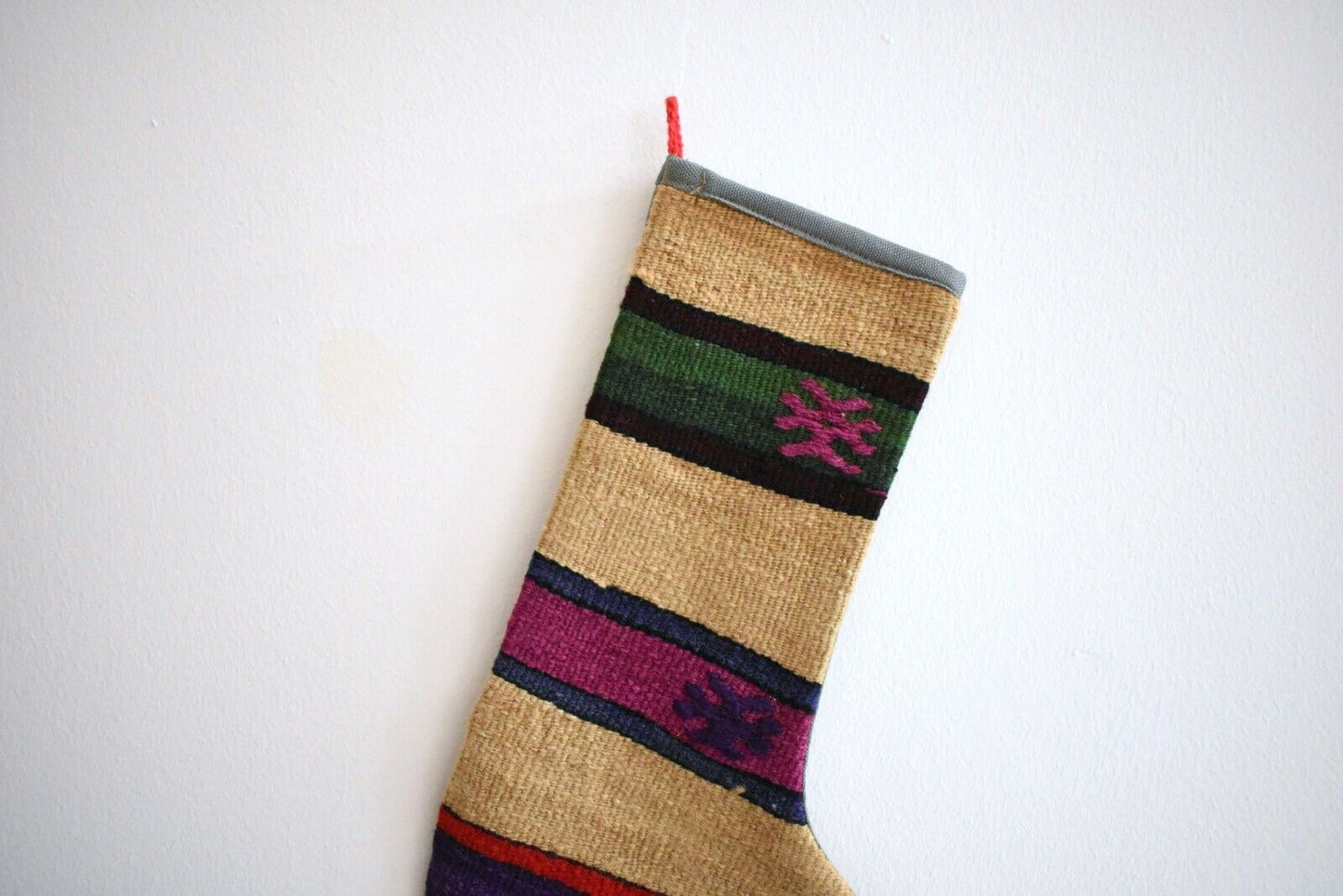 Rug Christmas Socks, Christmas Decoration, Kilim Christmas Stocking, S72