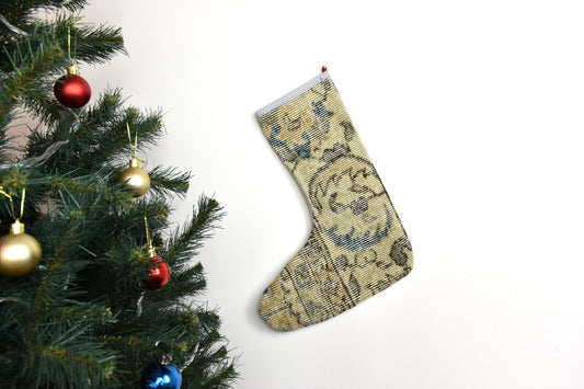 Kilim Christmas Stocking Vintage Rug Stocking Ethnic Decorative Xmas Socks S934