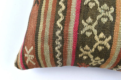 20x20 Kilim Pillow Cover Handmade Vintage Oushak Kilim Cushion Cover 4644