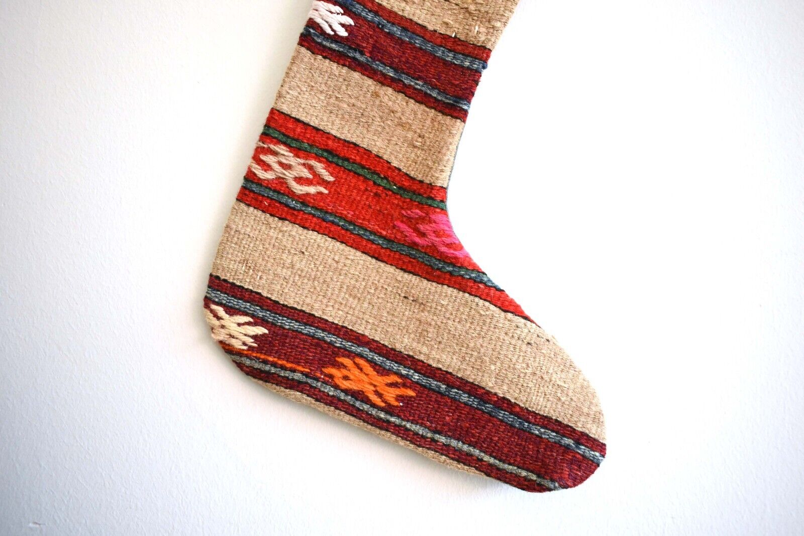 Christmas Stocking Kilim Christmas Sock Rug Gift Stocking Xmas Decor Socks S07