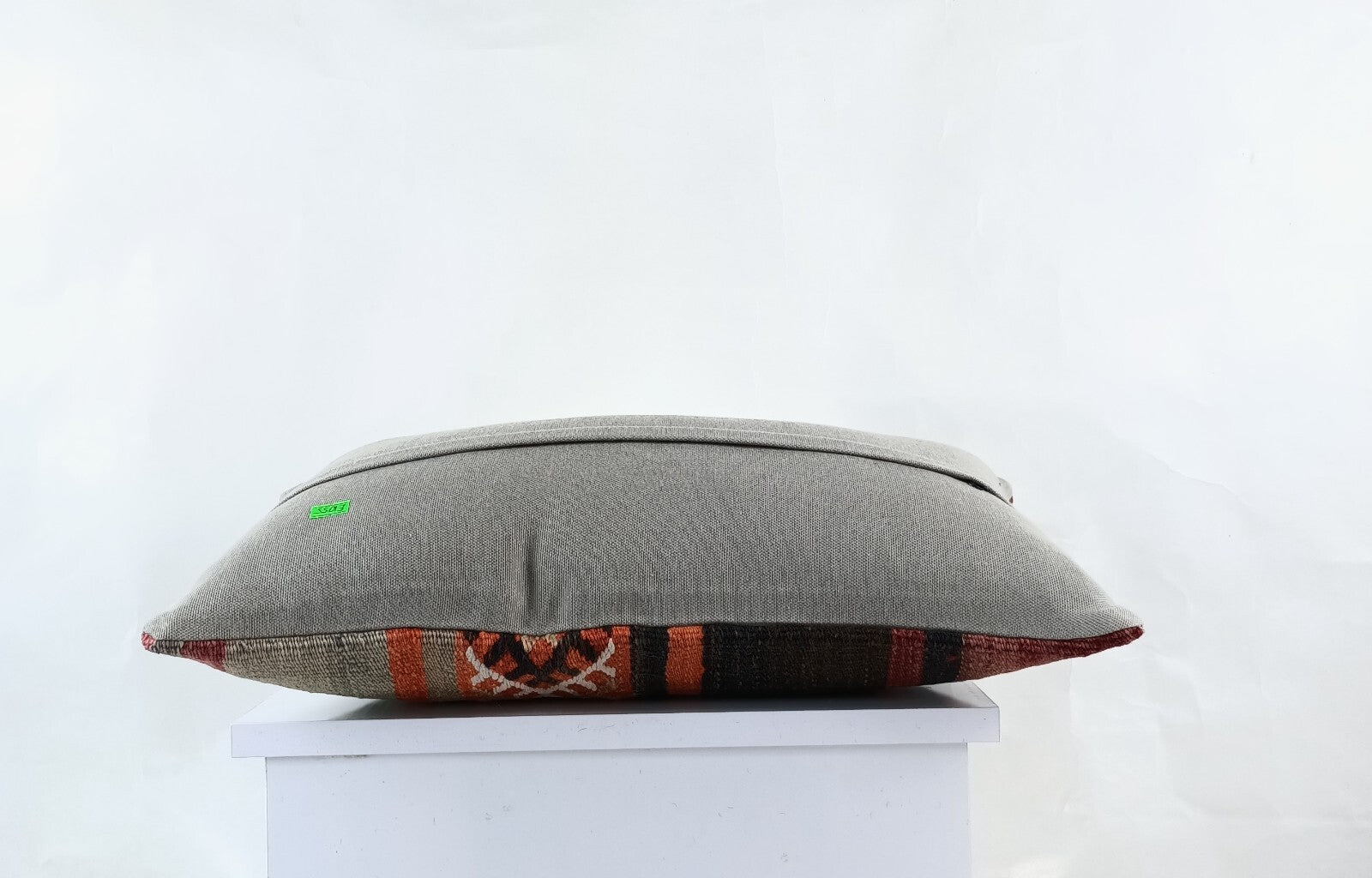 Kilim Pillow Cover 12x20 Turkish Handmade Sofa Couch Floor Lumbar Cushion E1055