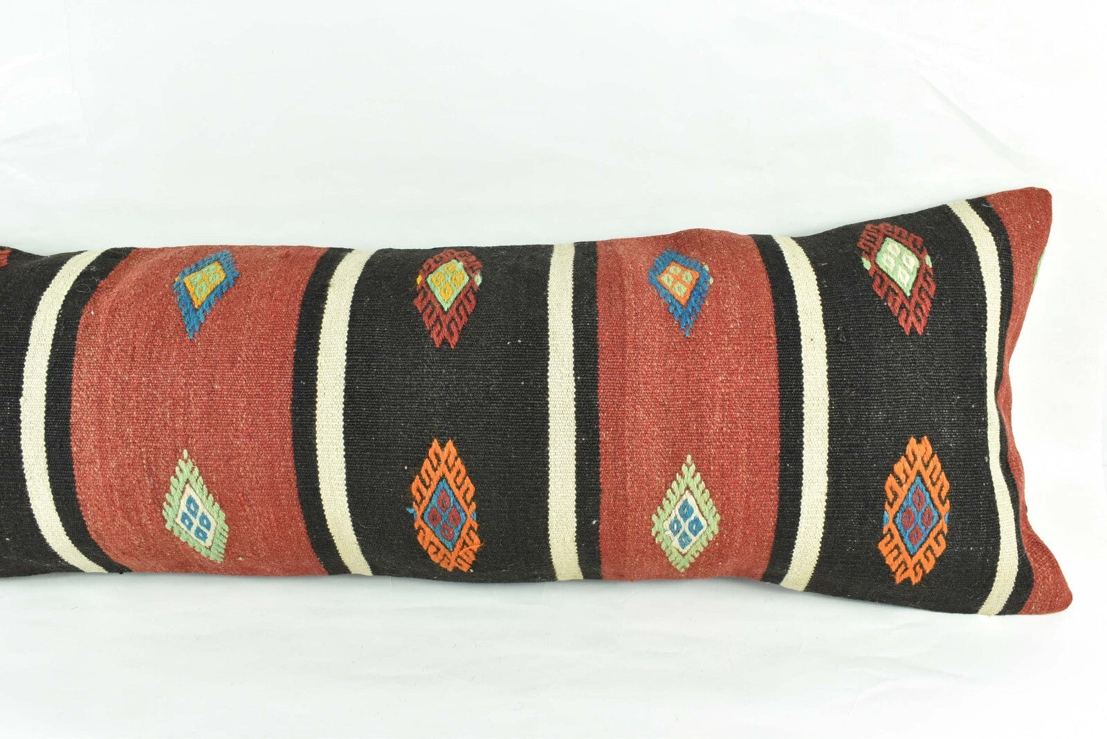 Extra Large Kilim Pillow Cover 16x48 Handmade Ethnic Boho Oriental Lumbar 3251