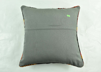 18"x18" Kilim Pillow Cover  Handmade Turkish Vintage Cushion Tribal Lumbar 3023