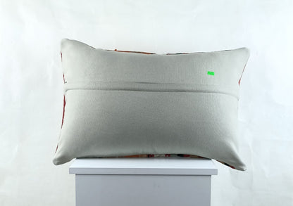 Kilim Pillow Cover 16x24 in Traditional Handmade Anatolian Lumbar Cushion A1453