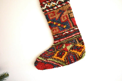 Christmas Stocking Kilim Gift Stocking Holiday Decor Sock Xmas Stocking S299