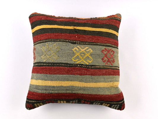 20x20 Kilim Pillow Cover Handmade Vintage Oushak Kilim Cushion Cover 4668