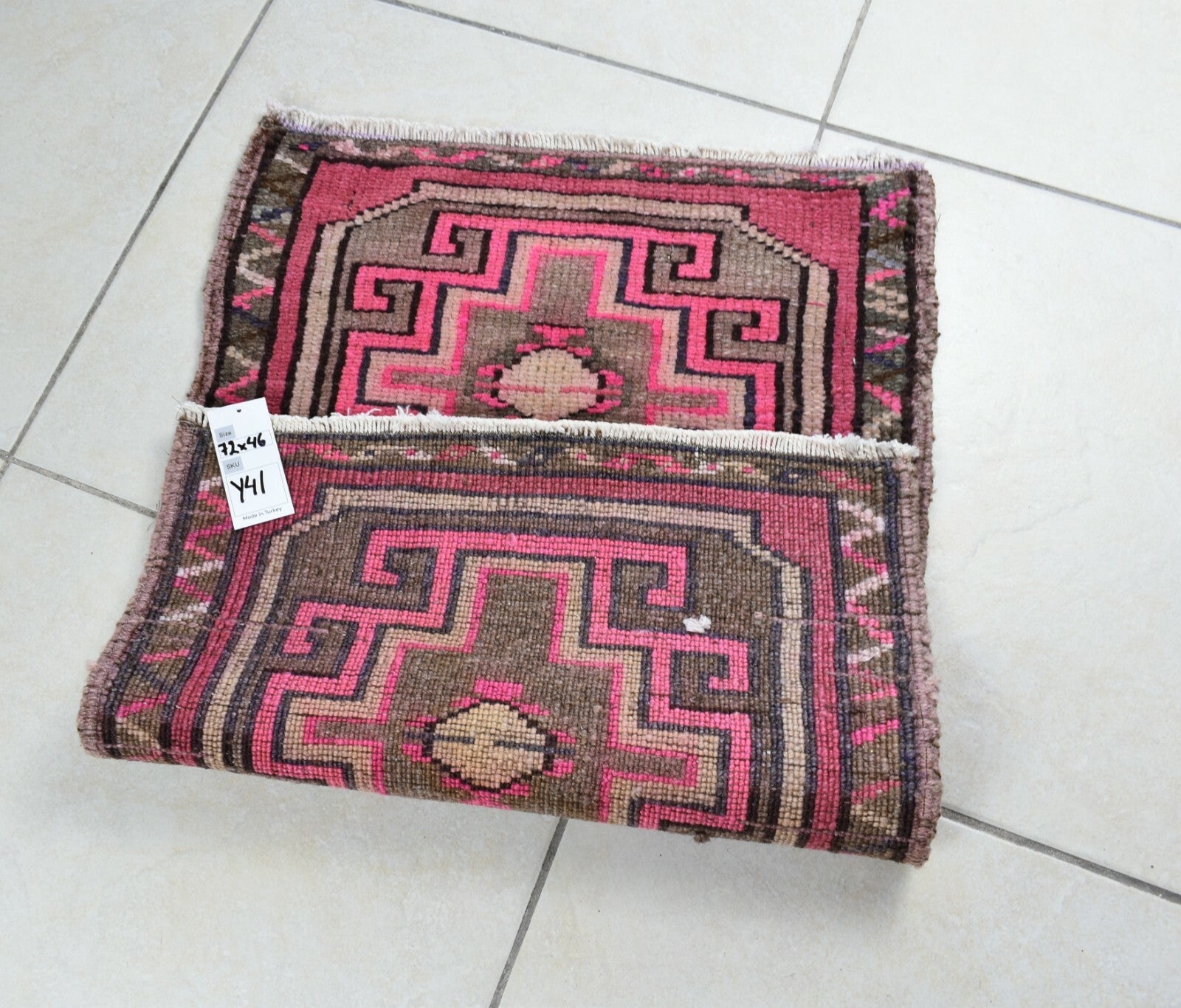 Anatolian Runner 2.3x1.5 ft Vintage Turkish Runner Oushak Runner Rug Y41