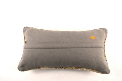 8x16 Kilim Pillow Cover Vintage Tribal Oushak Kilim Ethnic Lumbar Cover A2993
