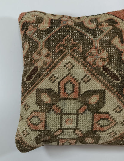 14x14 Kilim Cushion Cover Turkish Ottoman Boho Rustic Throw Pillow Case E119