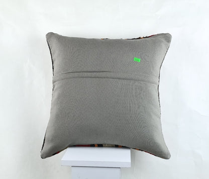18"x18" Kilim Pillow Cover  Handmade Turkish Vintage Cushion Tribal Lumbar 2644
