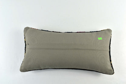 10x20 Kilim Lumbar Pillow Cover Vintage Ethnic Oushak Kilim Pillow Cover 3348