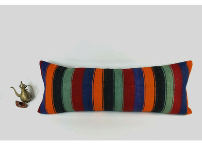 16x42 Kilim Pillow Cover Handmade Extra Large Turkish Lumbar Throw Pillow A2105