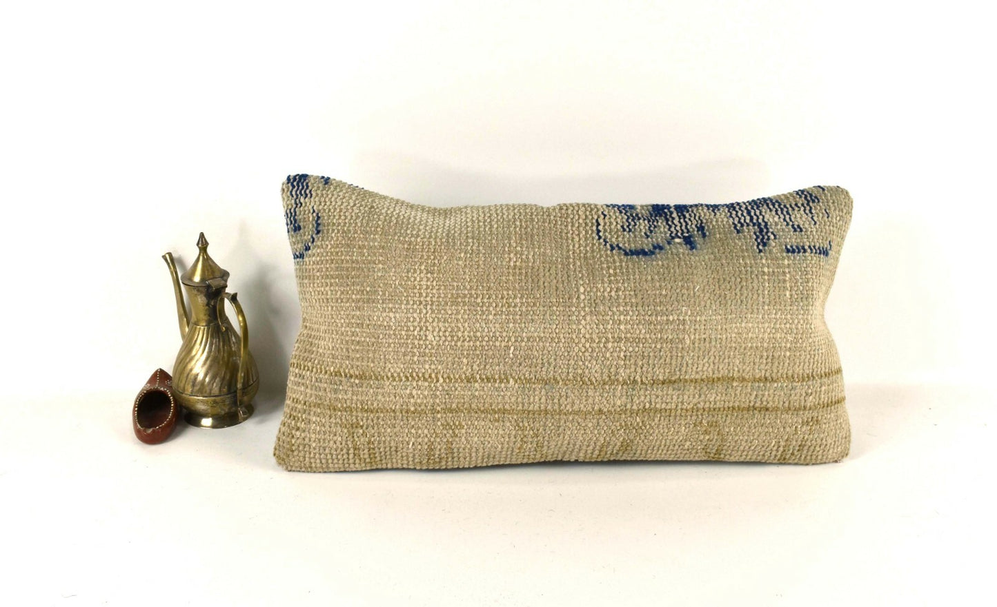 Kilim Lumbar Pillow Cover 10x20 Decorative Handmade Sofa Couch Cushion A2273