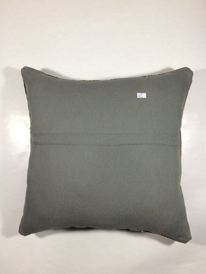 18"x18" Kilim Pillow Cover  Handmade Turkish Vintage Cushion Tribal Lumbar 669