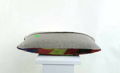 Kilim Pillow Cover 8x16 in Handmade Oriental Rug Tribal Ethnic Lumbar Case A1370