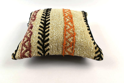 14"x14" Kilim Pillow Cover Handmade Turkish Tribal Ethnic Boho Rug Cushion 4564