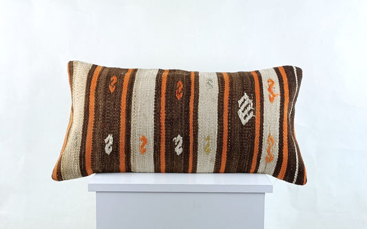 Home Decorative Handmade 12x24 Tribal Vintage Turkish Kilim Pillow Cover 2715