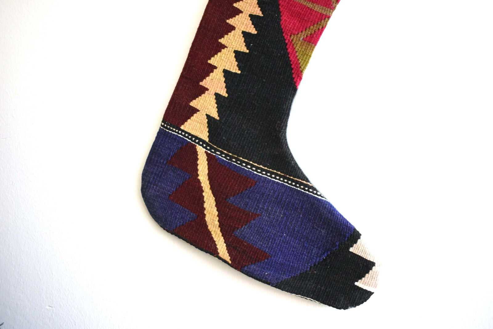Christmas Stocking Kilim Christmas Sock Rug Gift Stocking Xmas Decor Socks S14