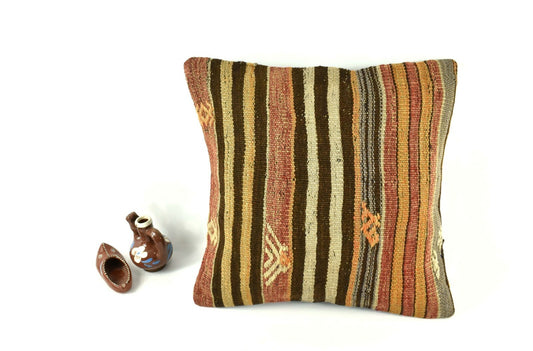Kilim Pillow Cover 14x14 Vintage Home Decorative Sofa Couch Cushion A2466