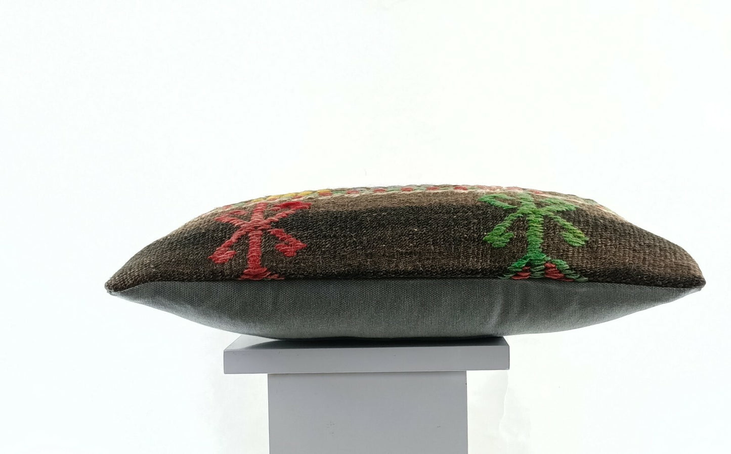 Kilim Pillow Cover 8x16 in Handmade Turkish Traditional Ottoman Boho Lumbar E726