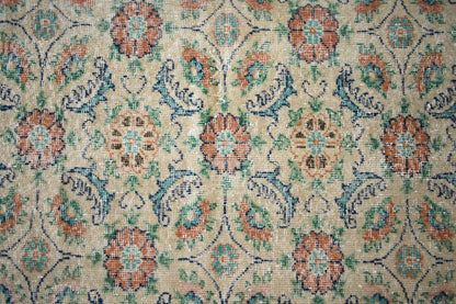 Vintage Runner 4.3x2.8 ft Small Turkish Runner Anatolian Floor Runner Rug R17