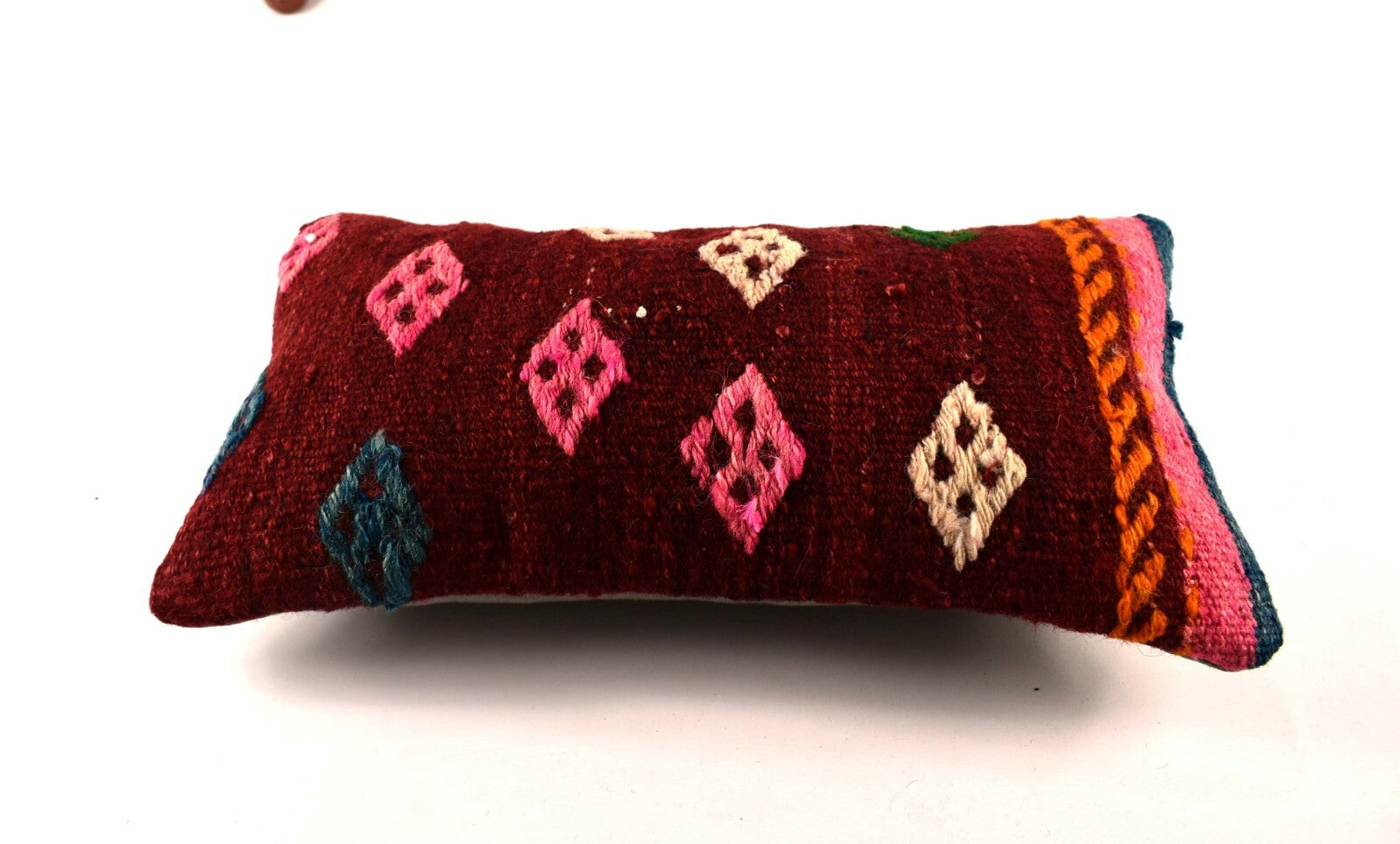 8x16 Kilim Pillow Cover Vintage Tribal Oushak Kilim Ethnic Lumbar Cover A2978