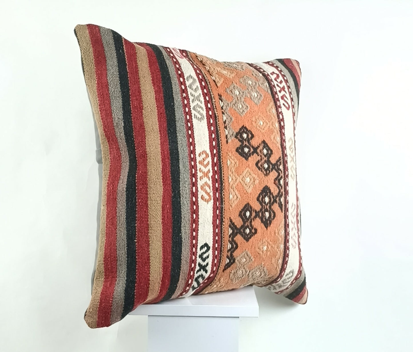 Kilim Pillow Cover 20x20 Home Decorative Handmade Ethnic Oushak Rug Pillow A1230