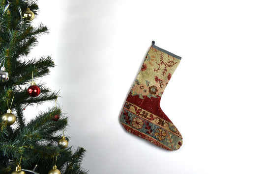 Kilim Christmas Stocking Vintage Rug Stocking Ethnic Decorative Xmas Socks S796