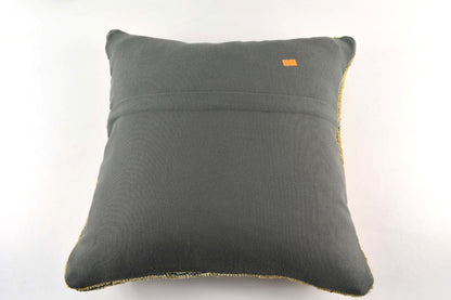 Kilim Pillow Cover 18x18 Handmade Turkish Ethnic Vintage Lumbar Cushion A3102