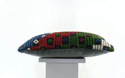 8"x16" Kilim Pillow Cover Handwoven Turkish Rug Traditional Oriental Lumbar E736