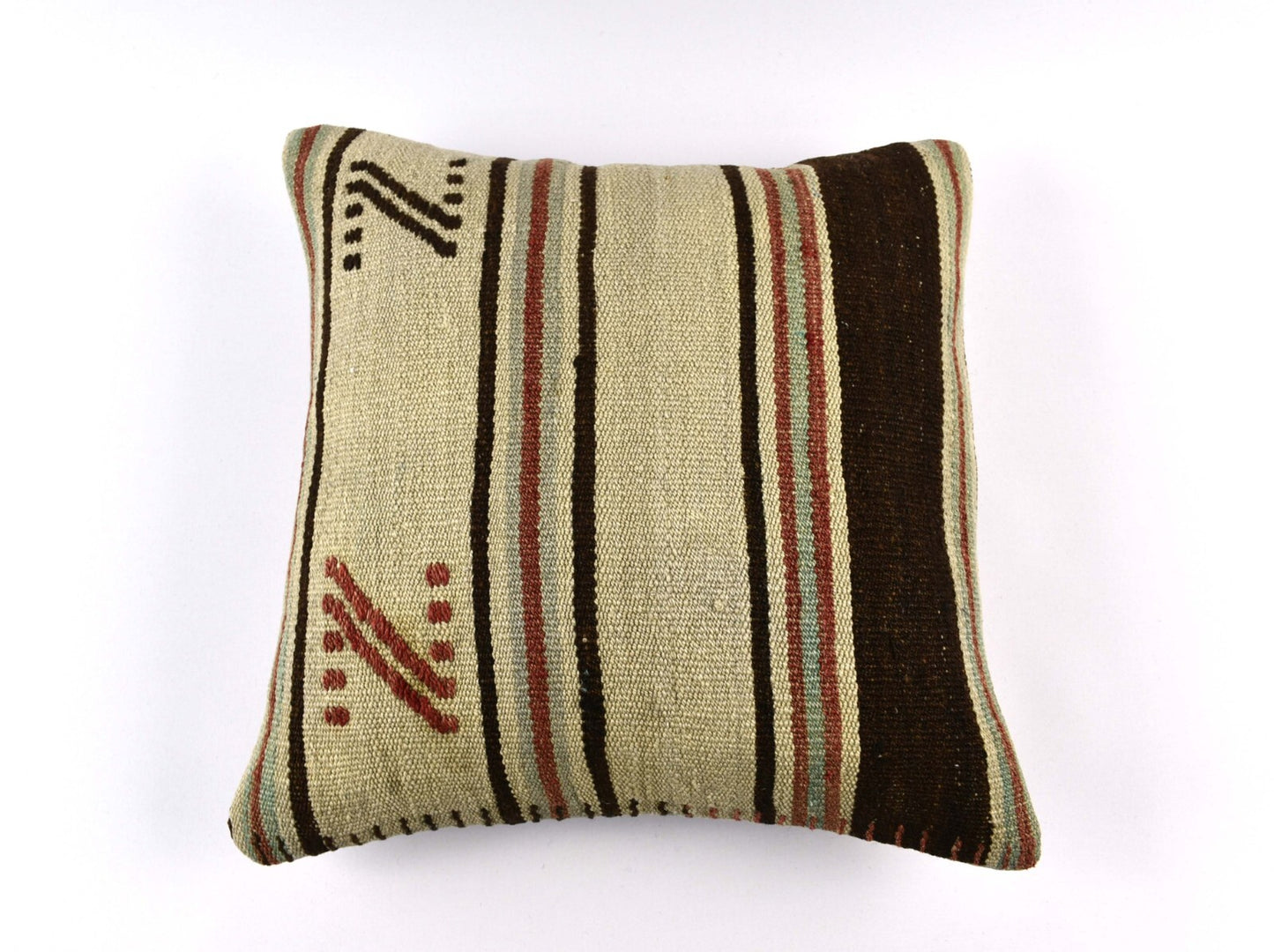 18"x18" Kilim Pillow Cover  Handmade Turkish Vintage Cushion Tribal Lumbar 4624