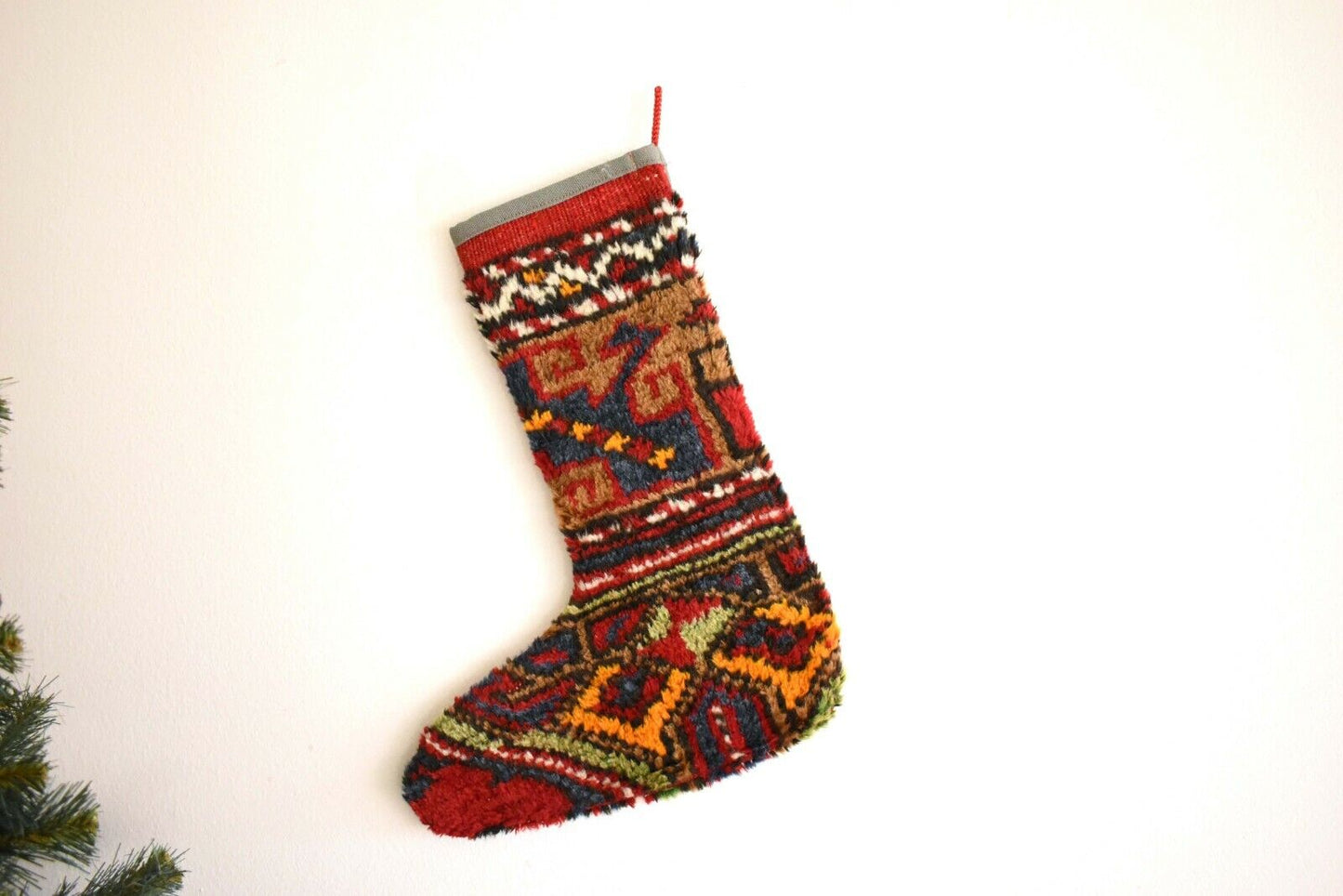 Christmas Stocking Kilim Gift Stocking Holiday Decor Sock Xmas Stocking S299