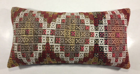 Home Decorative Handmade 12x24 Tribal Vintage Turkish Kilim Pillow Cover 928