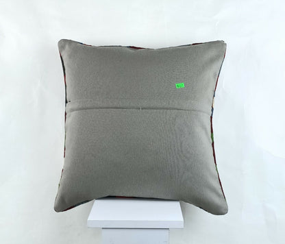 Throw Pillow Cover 18x18 Handmade Turkish Traditional Oushak Kilim Cushion A1449