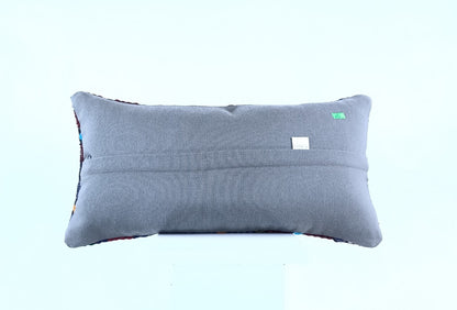 10x20 Kilim Lumbar Pillow Cover Vintage Ethnic Oushak Kilim Pillow Cover 1891