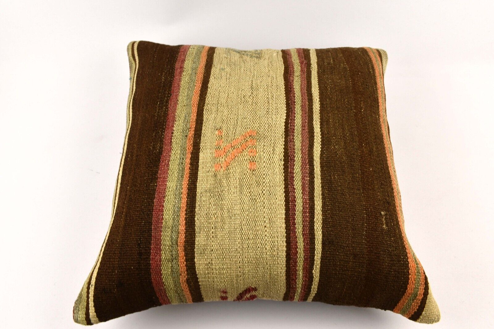 24x24 Kilim Pillow Cover Large Vintage Oushak Rug Ethnic Sofa Cushion 4811