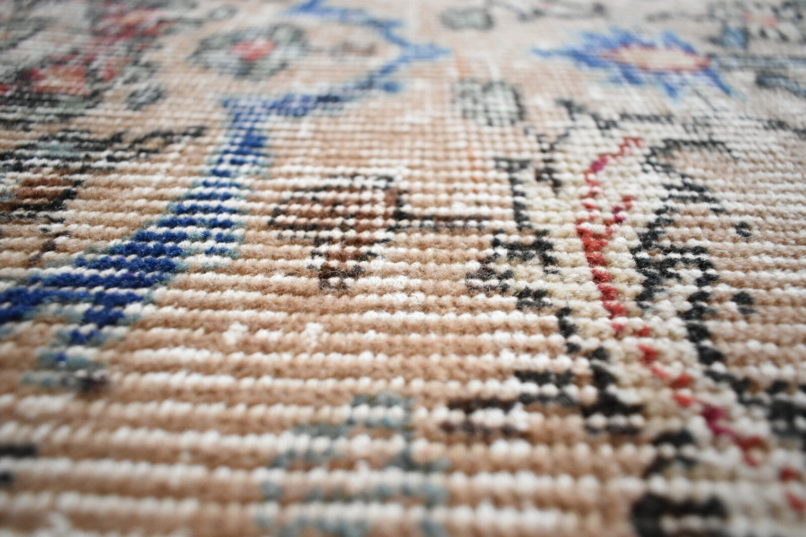 Vintage Runner 2.2x2.1 ft Small Turkish Runner Anatolian Floor Runner Rug R22