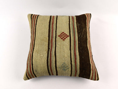 20x20 Kilim Pillow Cover Handmade Vintage Oushak Kilim Cushion Cover 4660