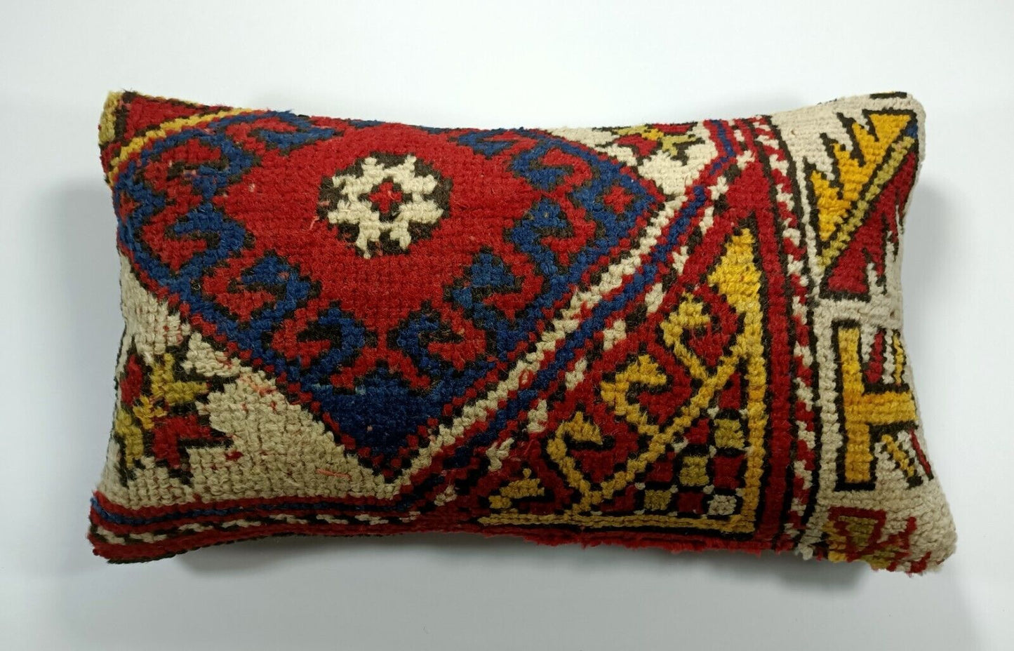 Kilim Pillow Cover 12x20 Turkish Handmade Sofa Couch Floor Lumbar Cushion E26