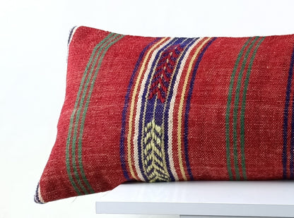 Kilim Pillow Cover 12x36 Home Decorative Handmade Ottoman Long Lumbar  A1522