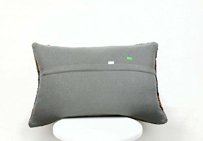 16x24 Kilim Lumbar Pillow Handmade Turkish Rug Tribal Bohemian Cushion Case E461