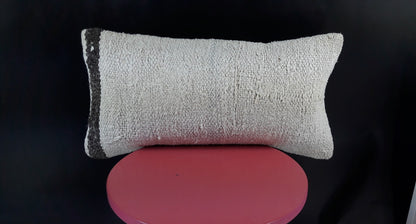 10x20 Kilim Lumbar Pillow Cover Vintage Ethnic Oushak Kilim Pillow Cover E1141