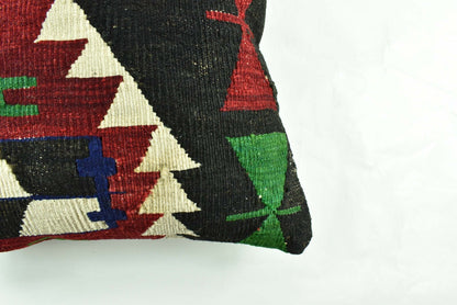 18"x18" Kilim Pillow Cover  Handmade Turkish Vintage Cushion Tribal Lumbar 2989