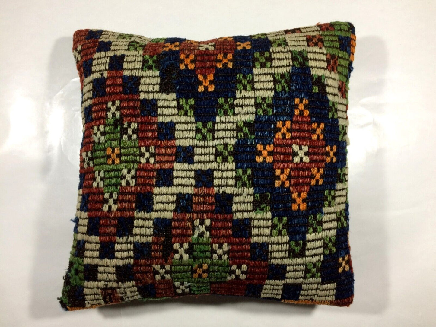 14"x14" Kilim Pillow Cover Handmade Turkish Tribal Ethnic Boho Rug Cushion 501