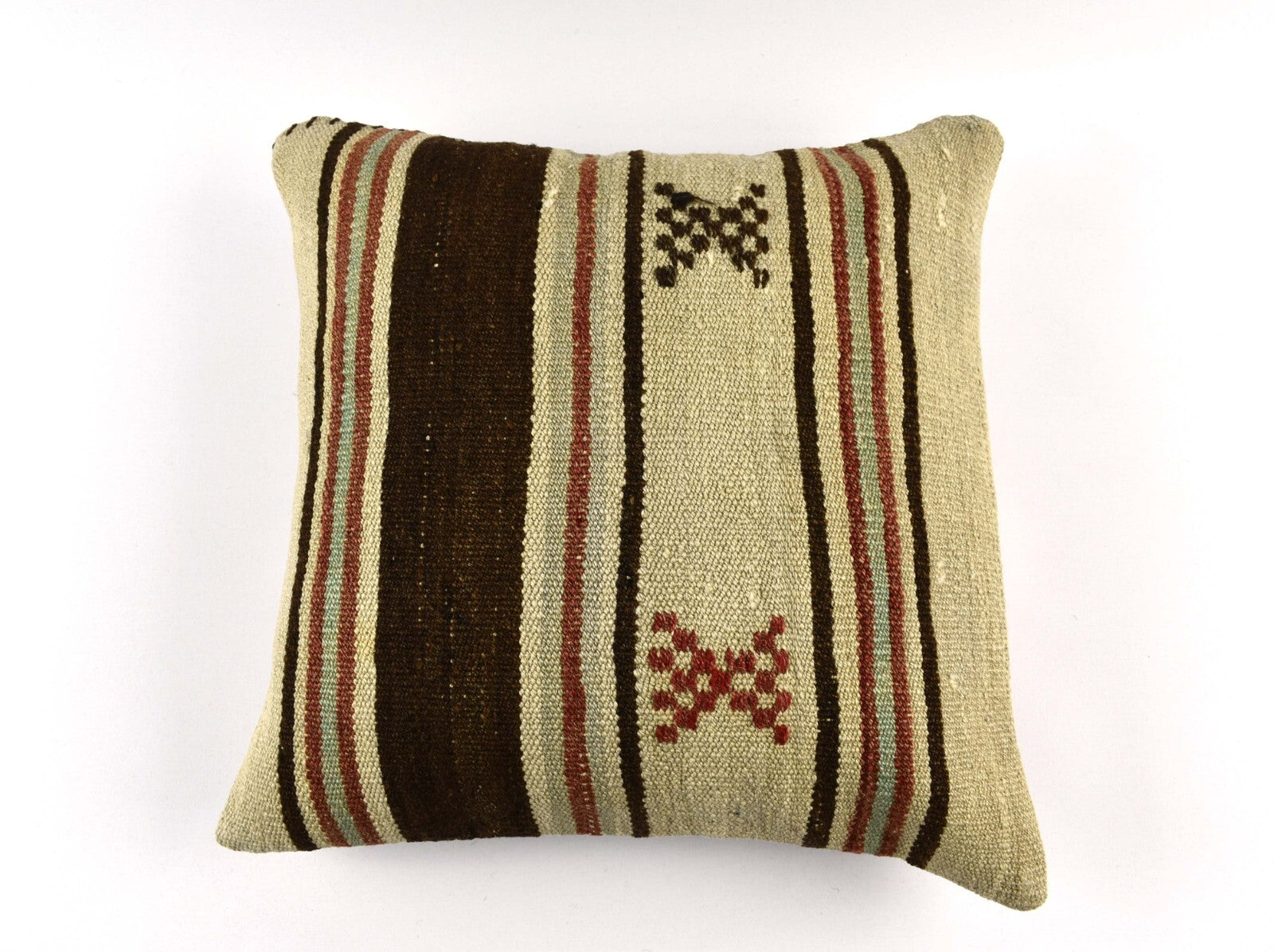 18"x18" Kilim Pillow Cover  Handmade Turkish Vintage Cushion Tribal Lumbar 4625