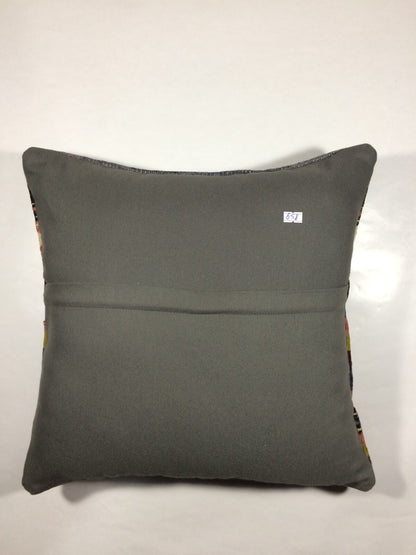 18"x18" Kilim Pillow Cover  Handmade Turkish Vintage Cushion Tribal Lumbar 658