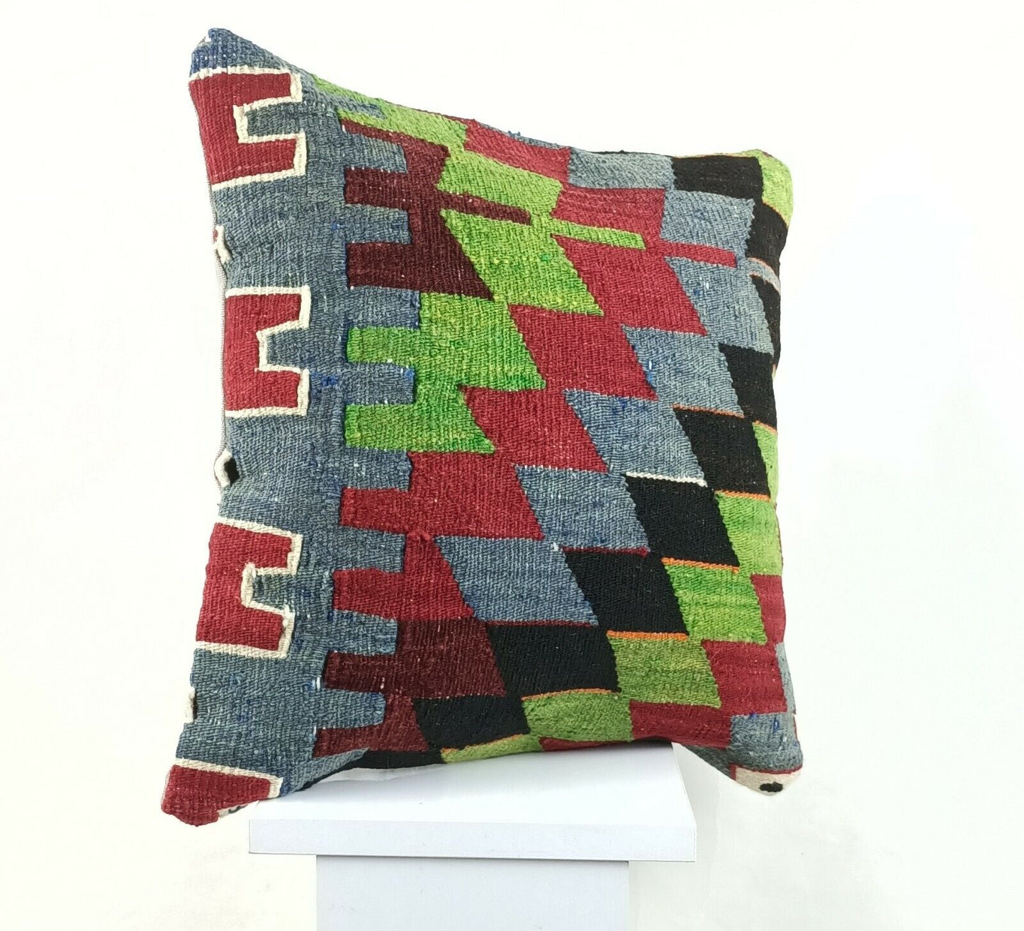 Kilim Pillow Cover 16x16 Oriental Traditional Handmade Bohemian Cushion A1148