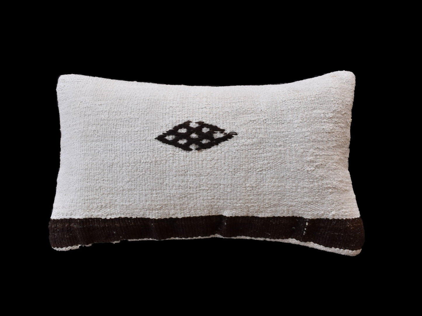 Kilim Pillow Cover 12x20 Handmade Turkish Rug Boho Ethnic Lumbar Cushion 3332