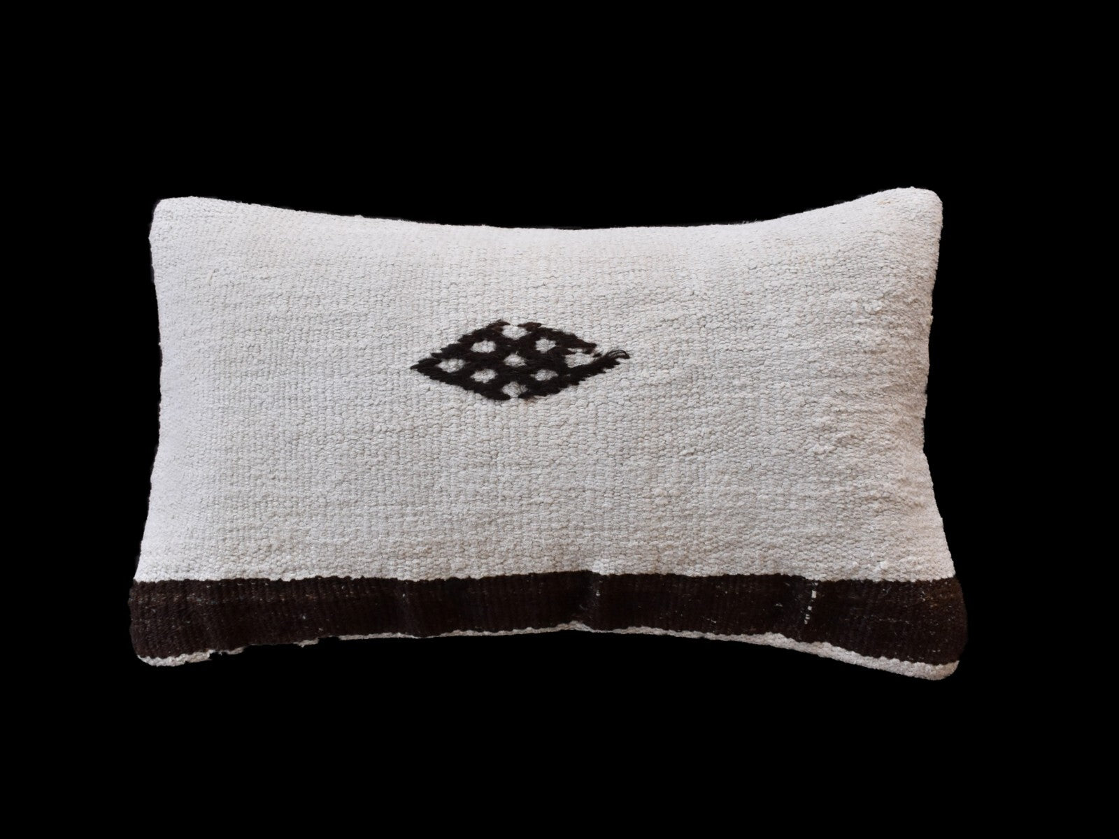 Kilim Pillow Cover 12x20 Handmade Turkish Rug Boho Ethnic Lumbar Cushion 3332