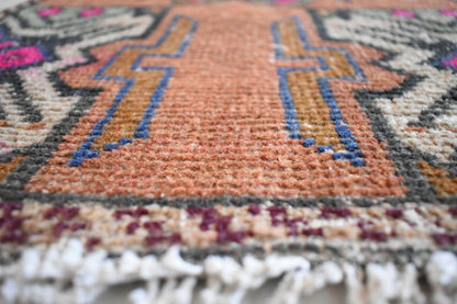 Turkish Runner 3.2x1.4 ft Runner Vintage Oushak Runner Small Faded Runner Y13